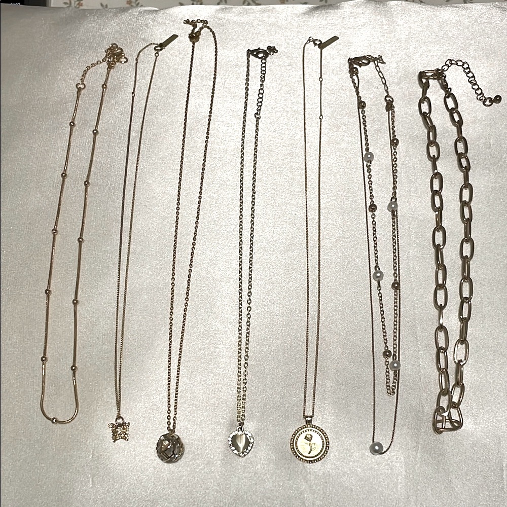 Trendy gold necklace bundle